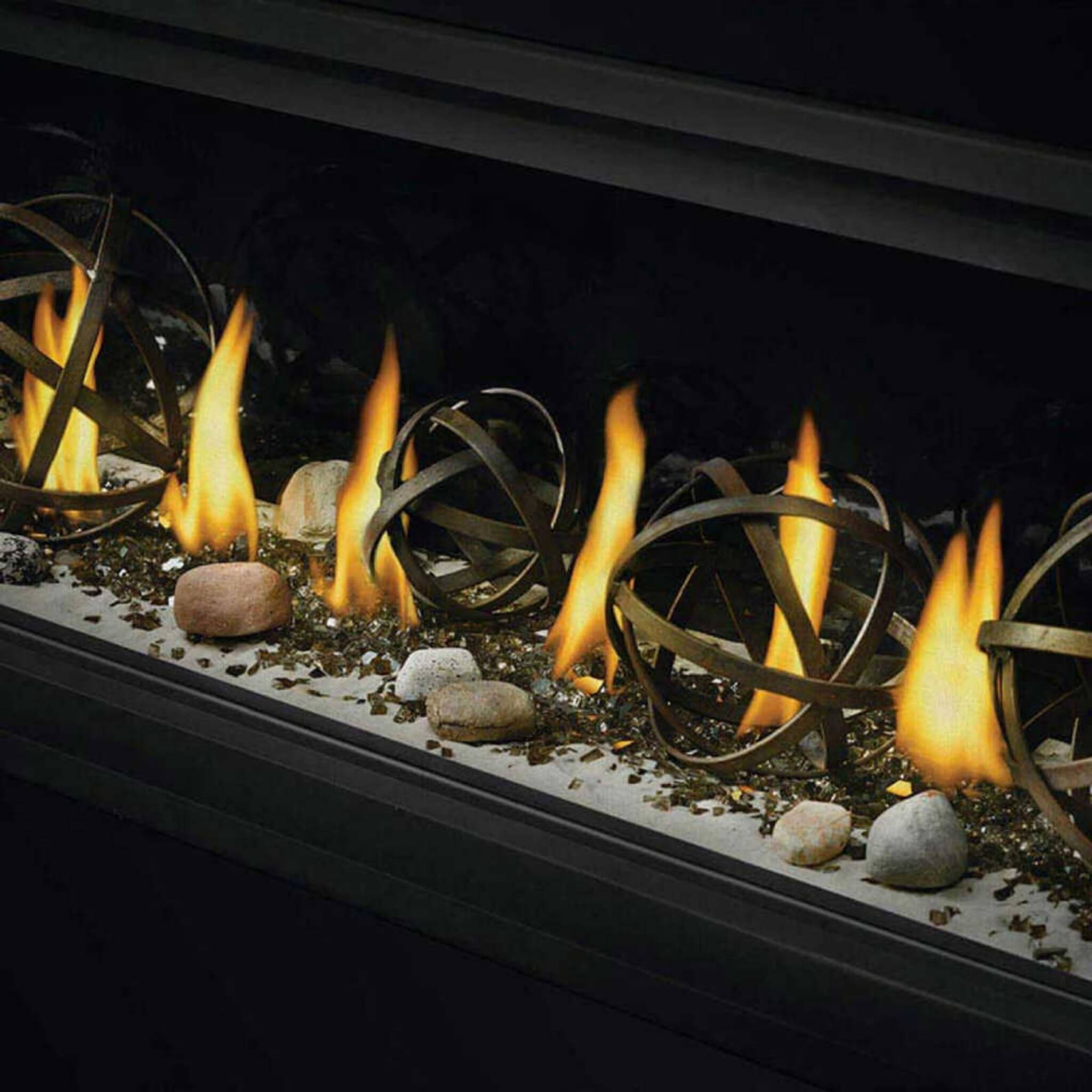 Napoleon Vector 50 Single-Sided Direct Vent Electronic Natural Gas Fireplace With Night Light System, 65" [LV50N-2]