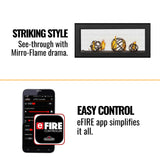 Napoleon Vector™ 38 See-Through Direct Vent Electronic Ignition Natural Gas Fireplace With eFIRE Bluetooth App, 38" [LV38N2-1]
