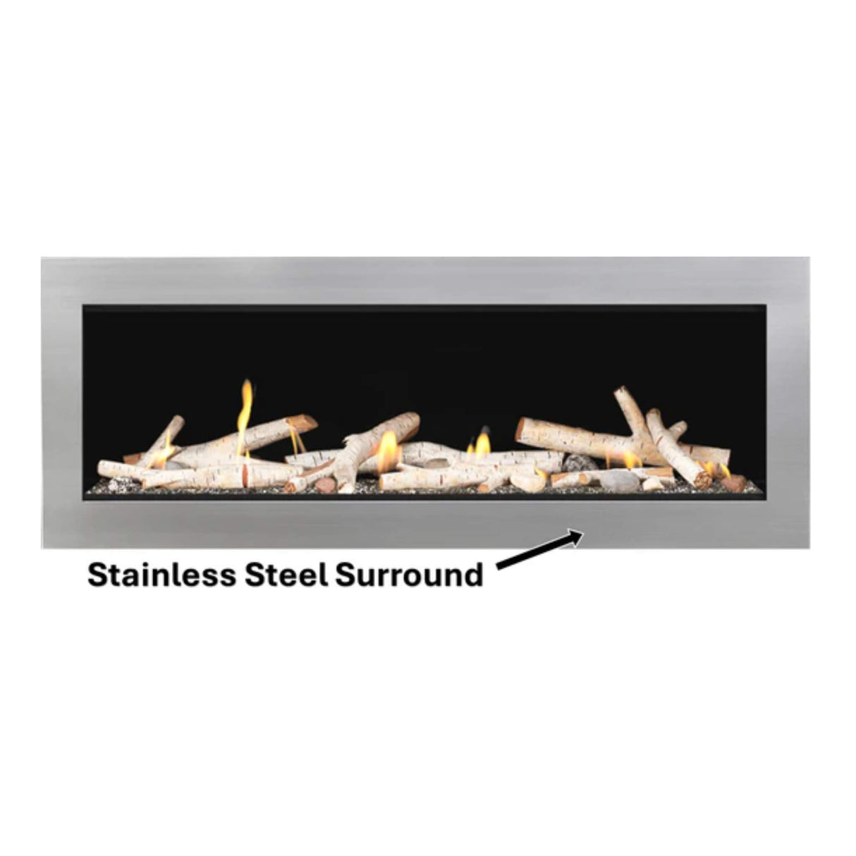 Napoleon Vector 50 Single-Sided Direct Vent Electronic Natural Gas Fireplace With Night Light System, 65" [LV50N-2]