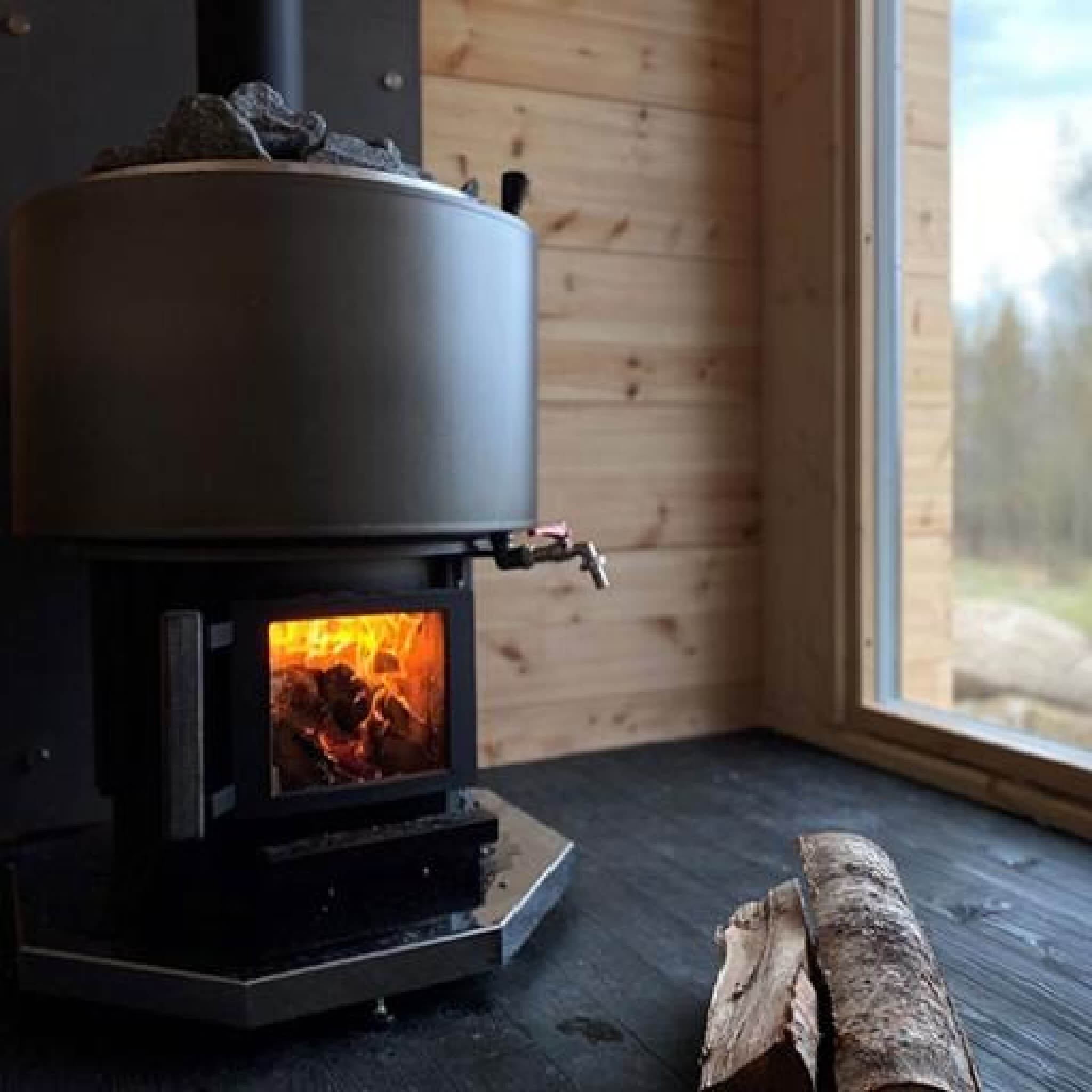 Narvi Luosto VS 16KW Wood-Burning Sauna Stove With Watertank & Stones [2145/163442] (SAK86430)