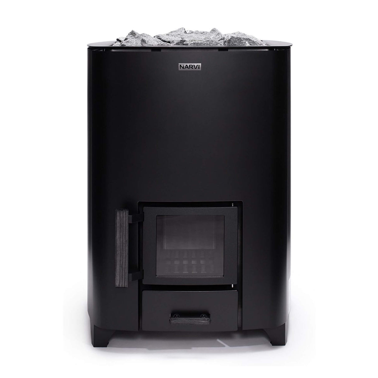Narvi NC Black Wood-Burning Sauna Stove With Stones (SAK45812)
