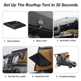 Naturnest Sirius 3 Premium 2XL 3-Person Clamshell Roof Top Tent (SAK62917)