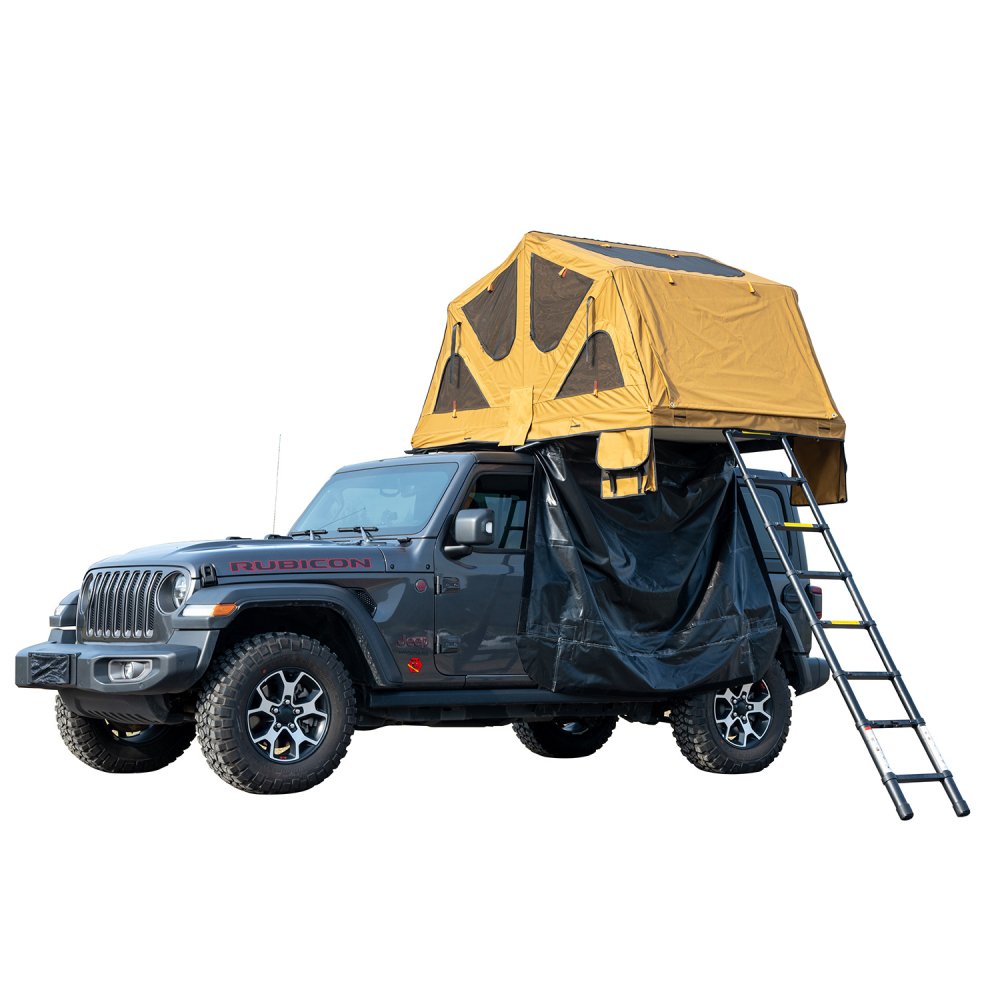Naturnest Andromeda Khaki Soft Shell Rooftop Tent With Large Panoramic Skylight & YKK Doors (SAK72384)