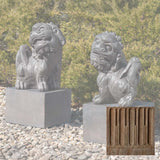 Campania Japanese Foo Dogs Set Garden Statue - OR-196 SET