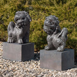 Campania Japanese Foo Dogs Set Garden Statue - OR-196 SET