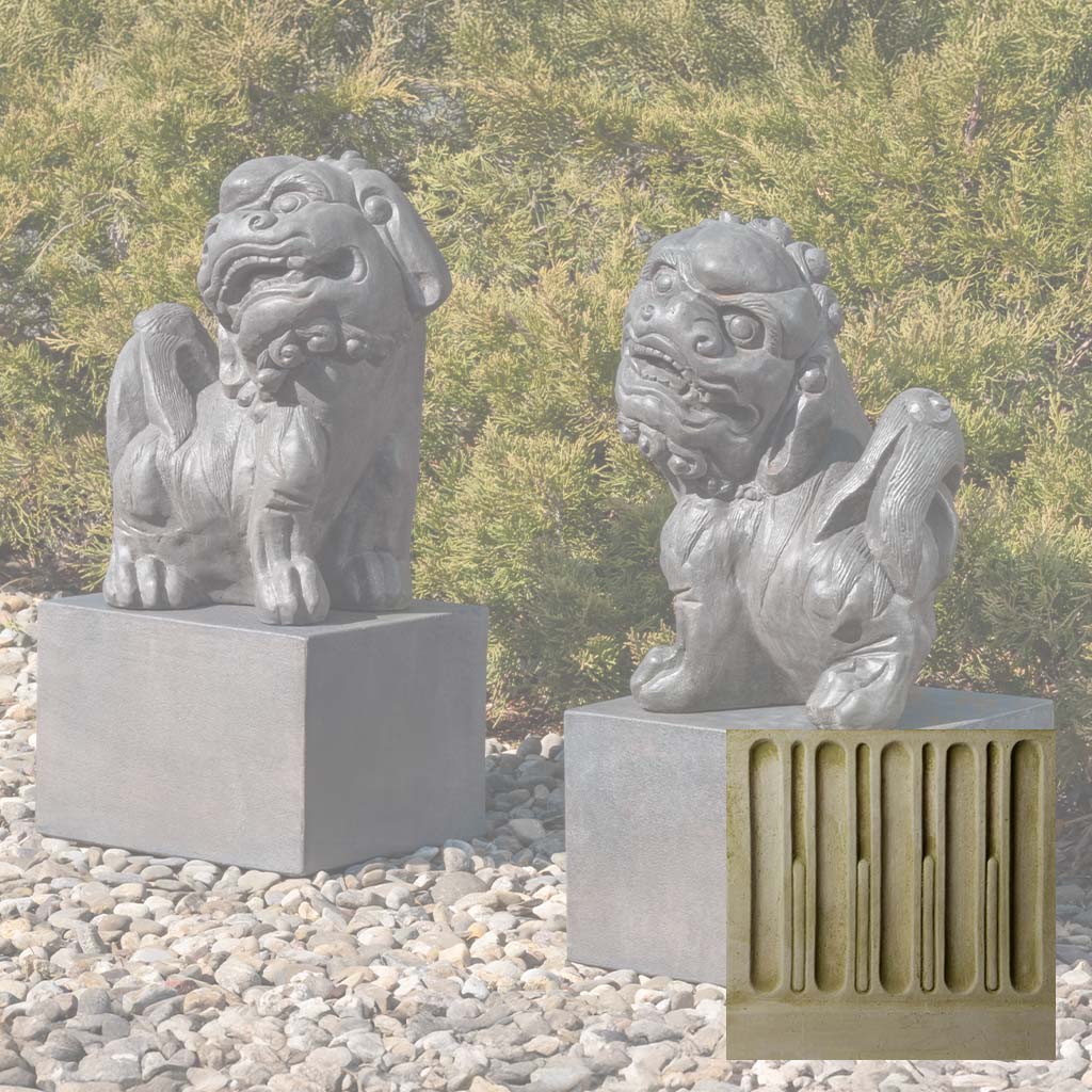 Campania Japanese Foo Dogs Set Garden Statue - OR-196 SET