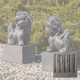 Campania Japanese Foo Dogs Set Garden Statue - OR-196 SET