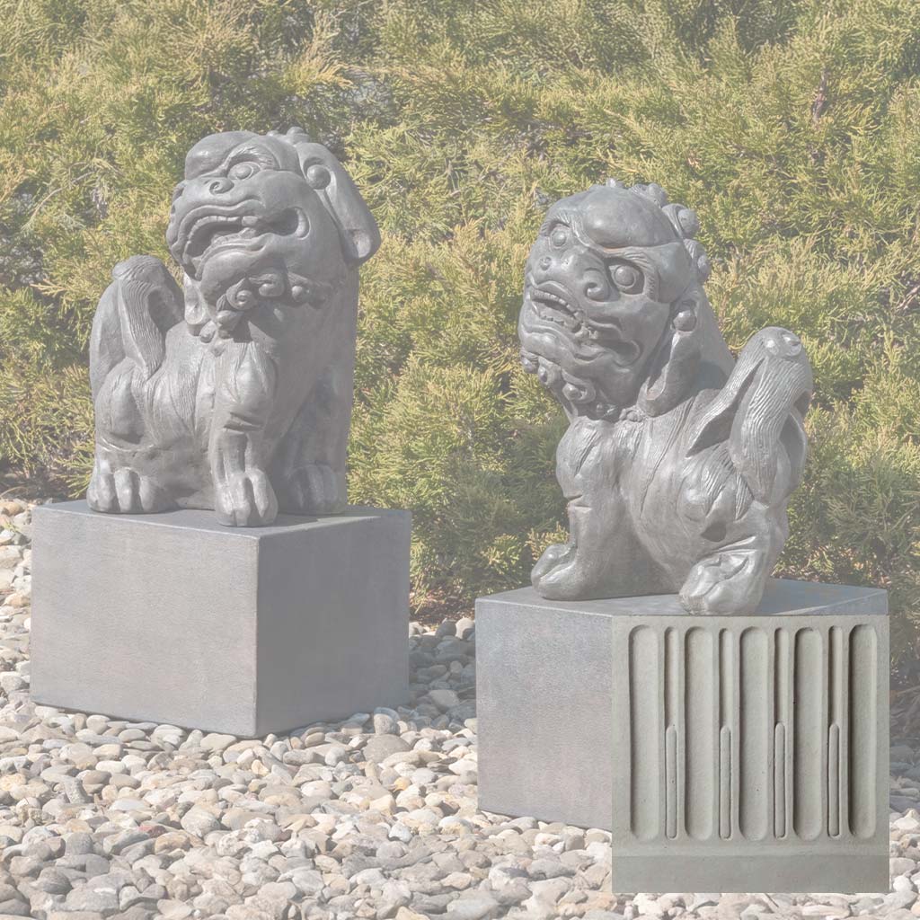 Campania Japanese Foo Dogs Set Garden Statue - OR-196 SET