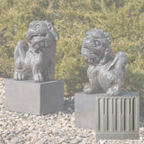 Campania Japanese Foo Dogs Set Garden Statue - OR-196 SET