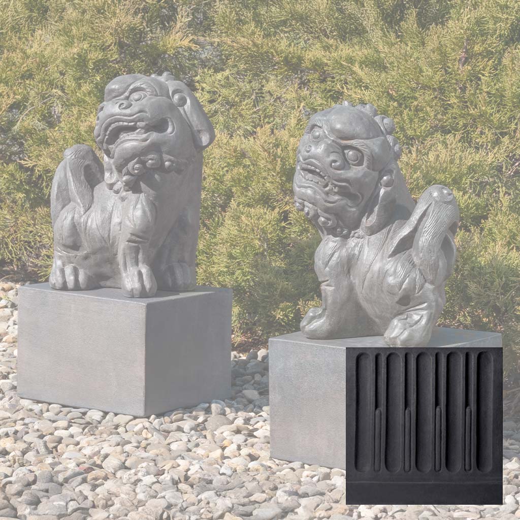Campania Japanese Foo Dogs Set Garden Statue - OR-196 SET