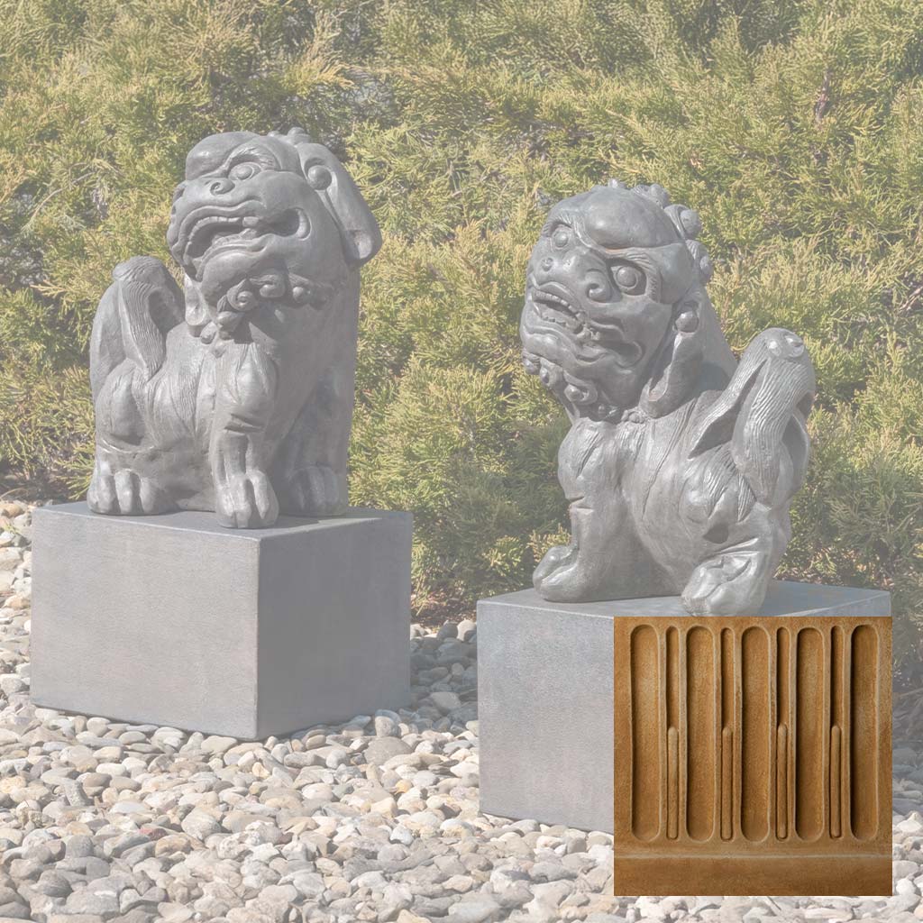 Campania Japanese Foo Dogs Set Garden Statue - OR-196 SET