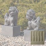 Campania Japanese Foo Dogs Set Garden Statue - OR-196 SET