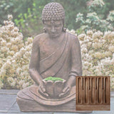 Campania Lotus Buddha Garden Statue - OR-155