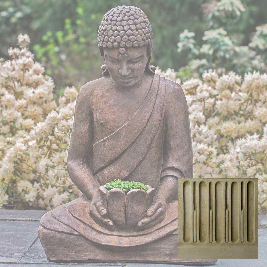 Campania Lotus Buddha Garden Statue - OR-155