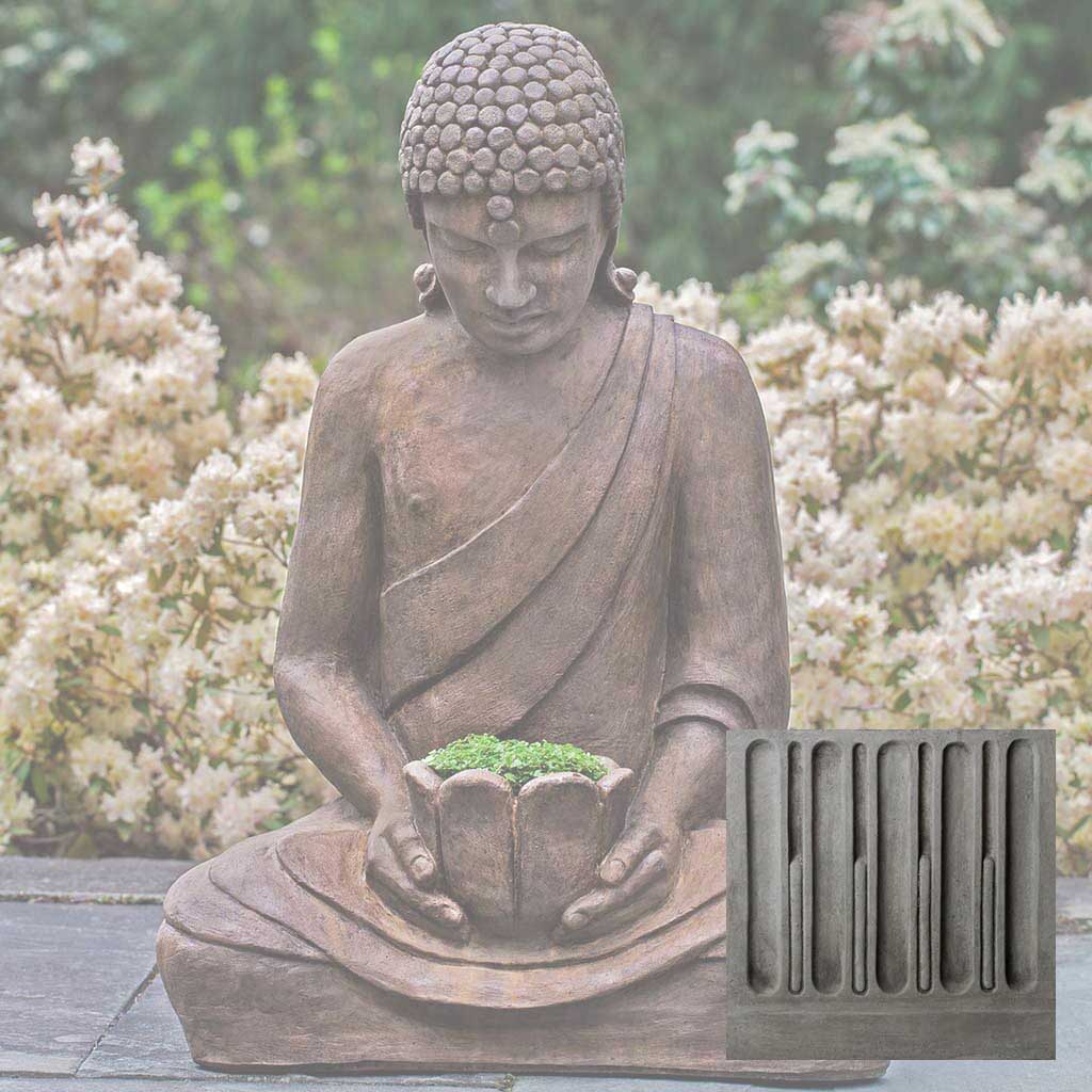 Campania Lotus Buddha Garden Statue - OR-155