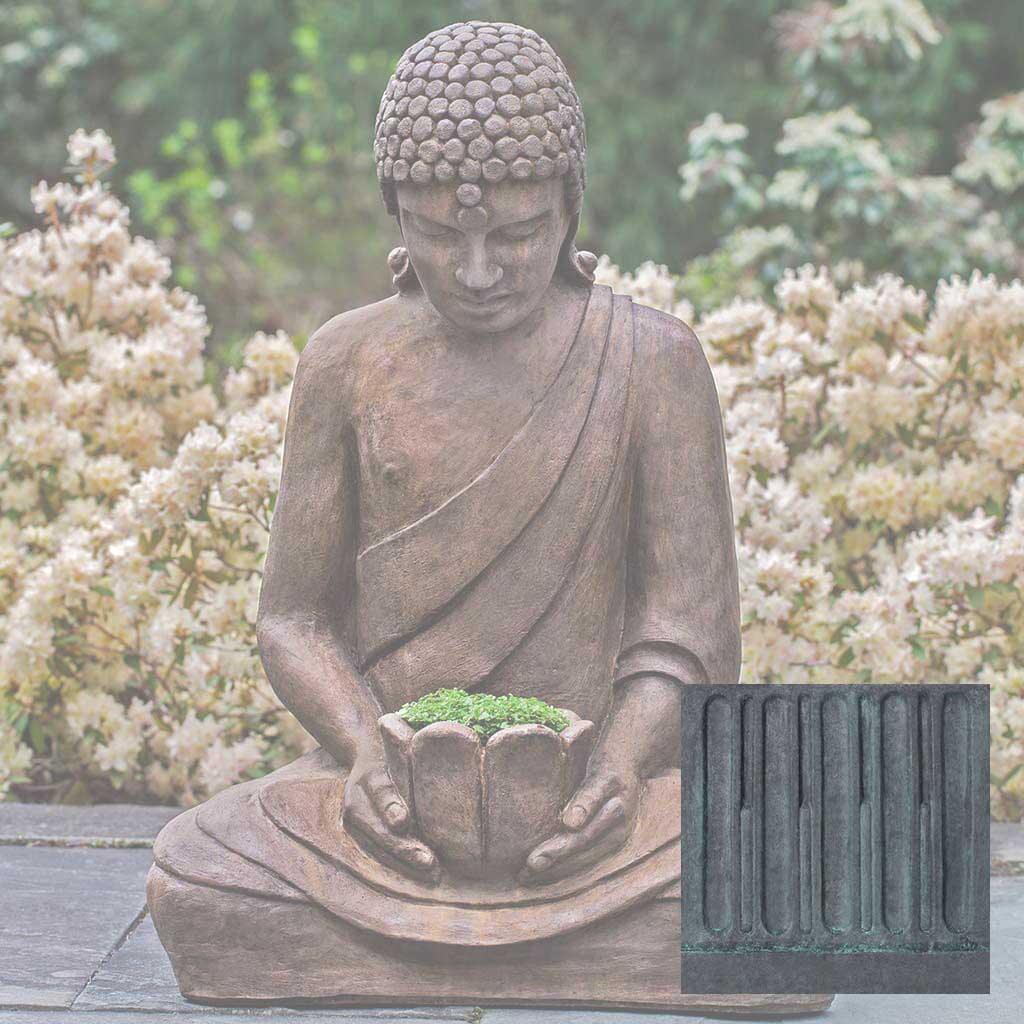 Campania Lotus Buddha Garden Statue - OR-155