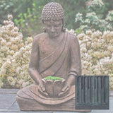 Campania Lotus Buddha Garden Statue - OR-155