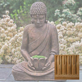 Campania Lotus Buddha Garden Statue - OR-155