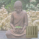 Campania Lotus Buddha Garden Statue - OR-155