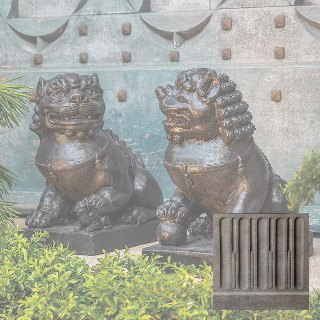 Campania Traditional Foo Dog Set Garden Statue - OR-175 SET