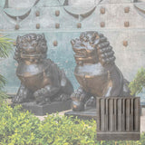 Campania Traditional Foo Dog Set Garden Statue - OR-175 SET
