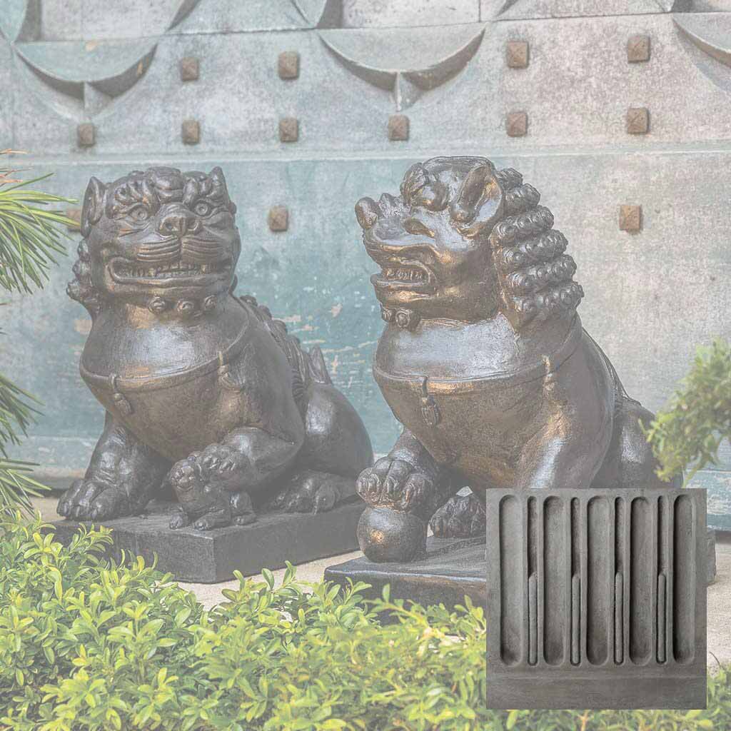 Campania Traditional Foo Dog Set Garden Statue - OR-175 SET
