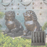 Campania Traditional Foo Dog Set Garden Statue - OR-175 SET