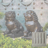 Campania Traditional Foo Dog Set Garden Statue - OR-175 SET
