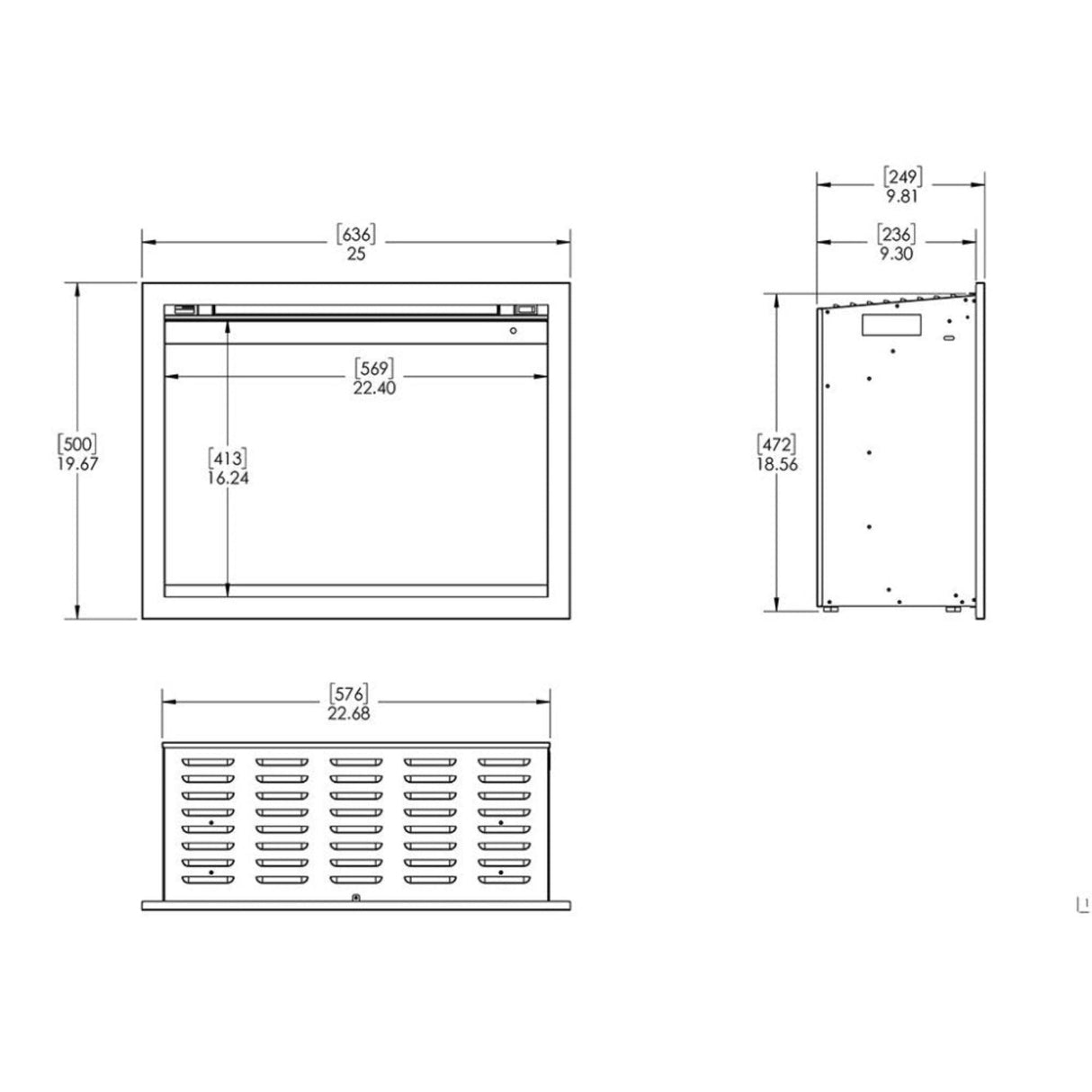 Modern Flames 26" Orion Traditional Virtual Electric Fireplace [OR26-TRAD]