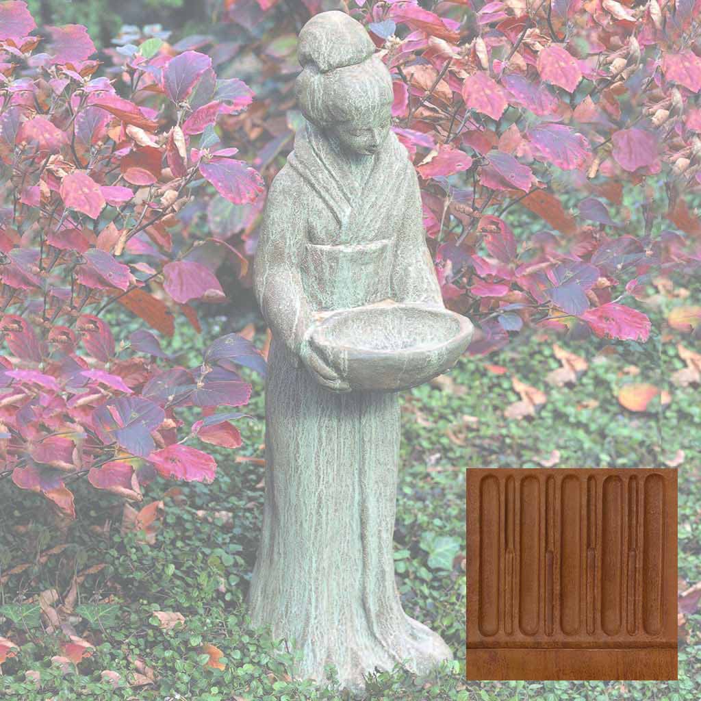 Campania Oriental Maiden w/Bowl Garden Statue - OR-31