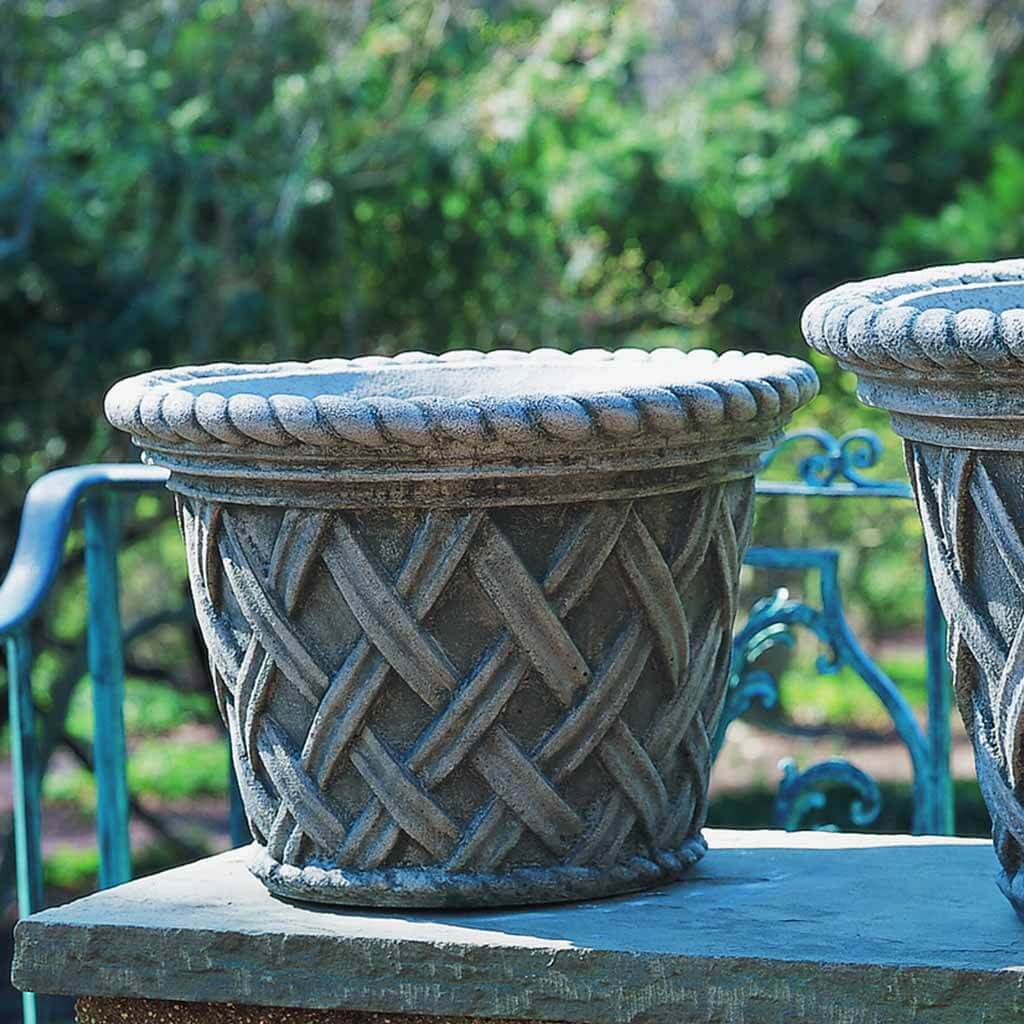 Campania English Weave Planter - P-133