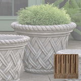 Campania English Weave Planter - P-133
