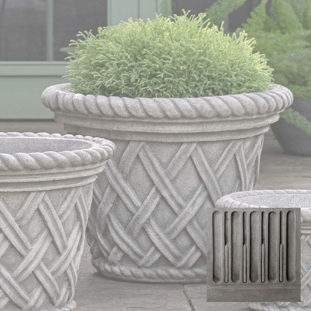 Campania English Weave Planter - P-133