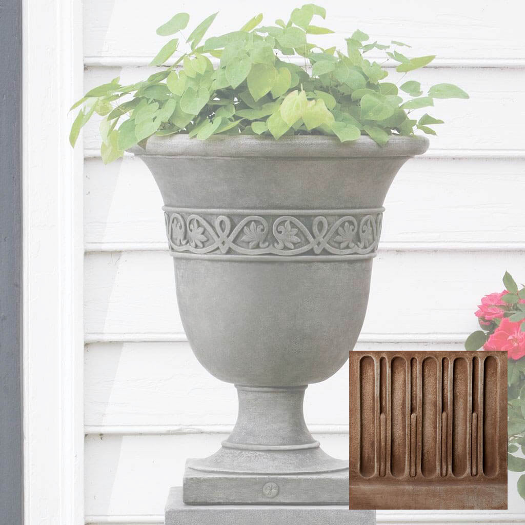 Campania Williamsburg Strapwork Leaf Urn - P-457