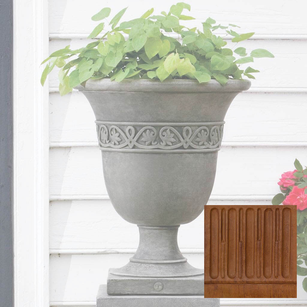 Campania Williamsburg Strapwork Leaf Urn - P-457