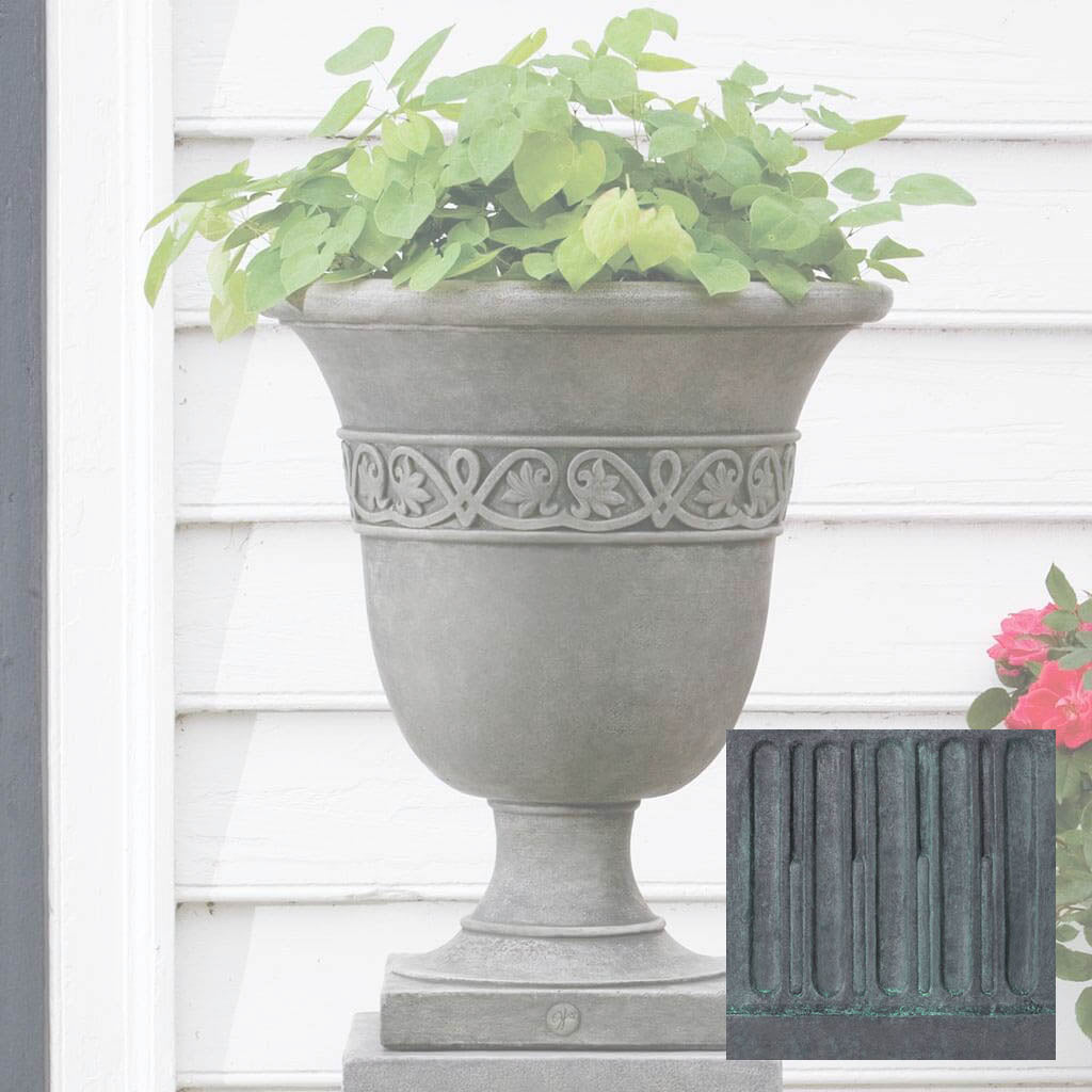 Campania Williamsburg Strapwork Leaf Urn - P-457