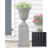 Campania Wburg Strapwork Leaf Urn w/ Classic Tall Pedestal - PPD-457