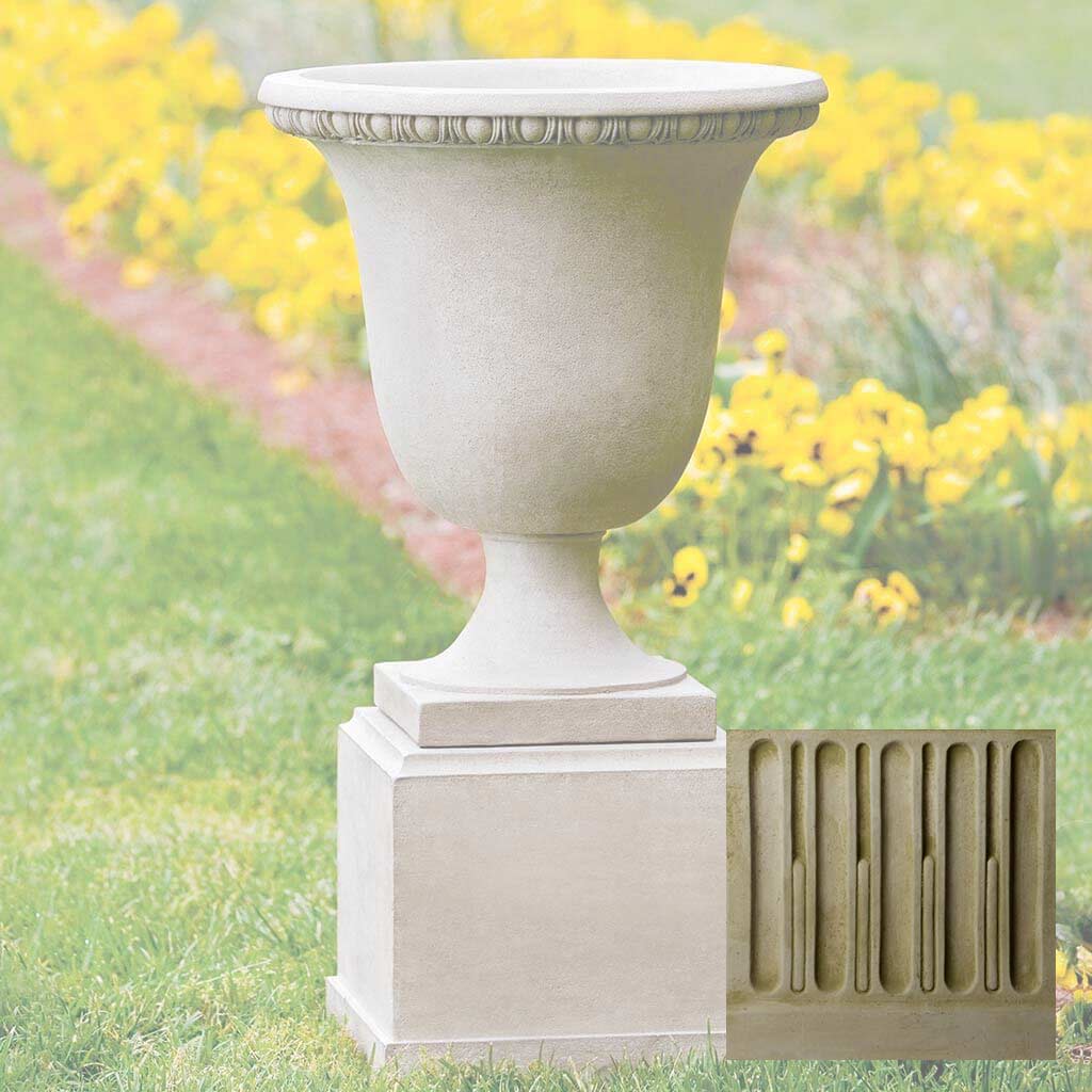 Campania Wburg Egg and Dart Urn w/ Classic Short Pedestal - PPD-467