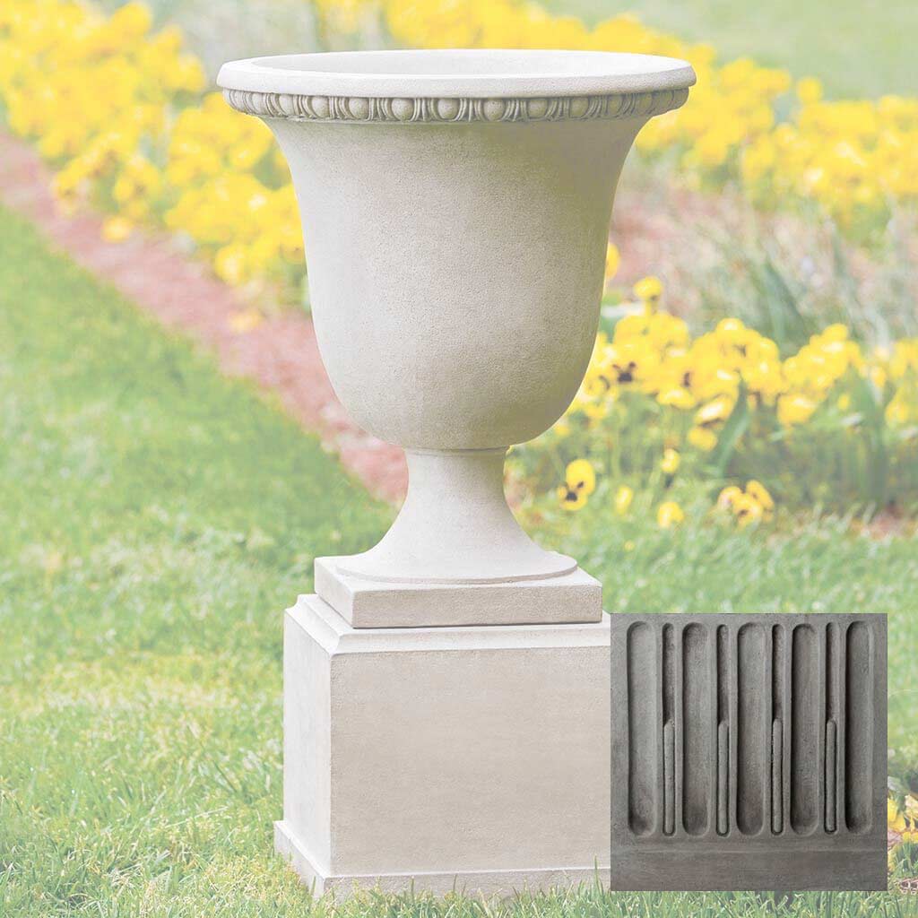 Campania Wburg Egg and Dart Urn w/ Classic Short Pedestal - PPD-467