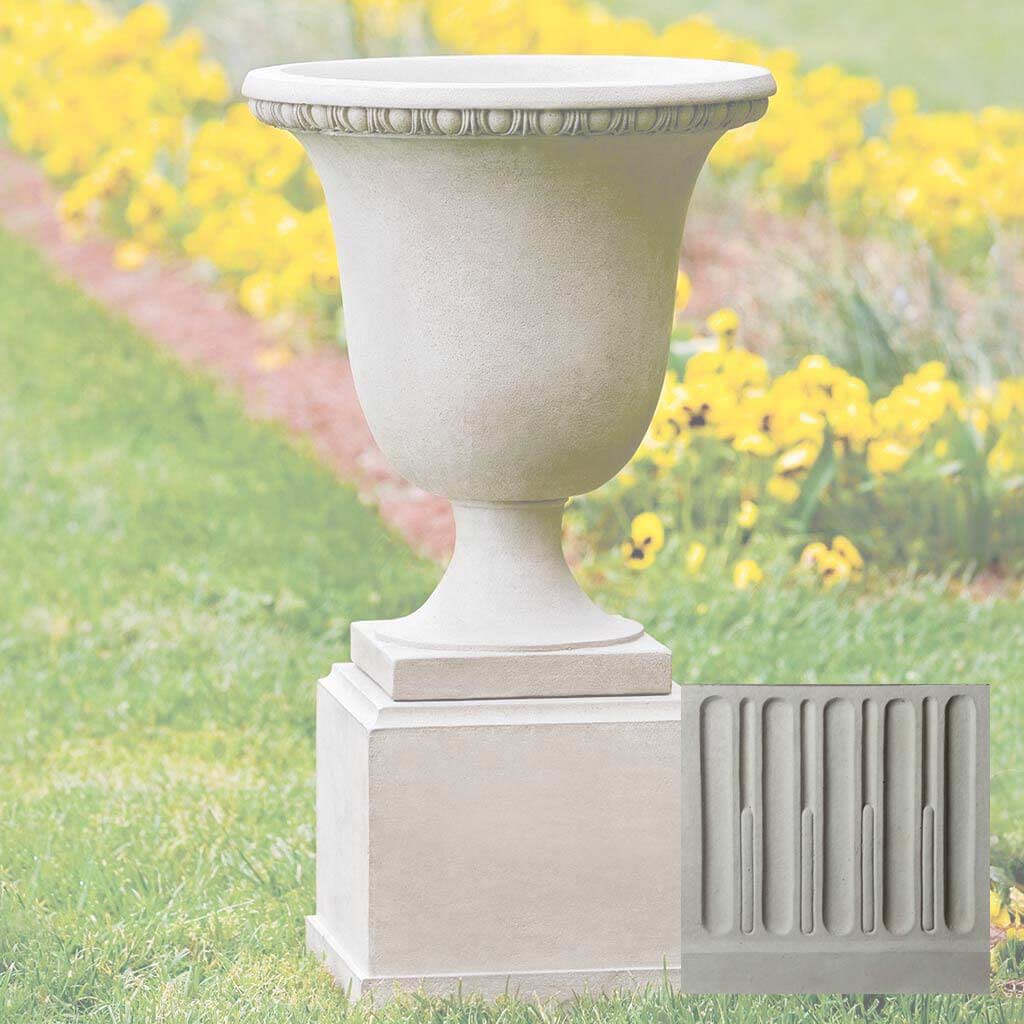 Campania Wburg Egg and Dart Urn w/ Classic Short Pedestal - PPD-467