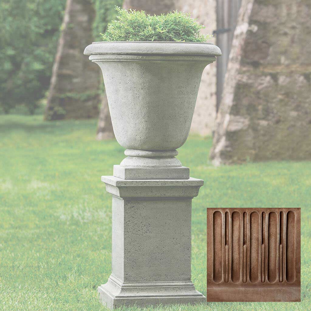 Campania Textured Hampton Urn with Pedestal - PPD-554