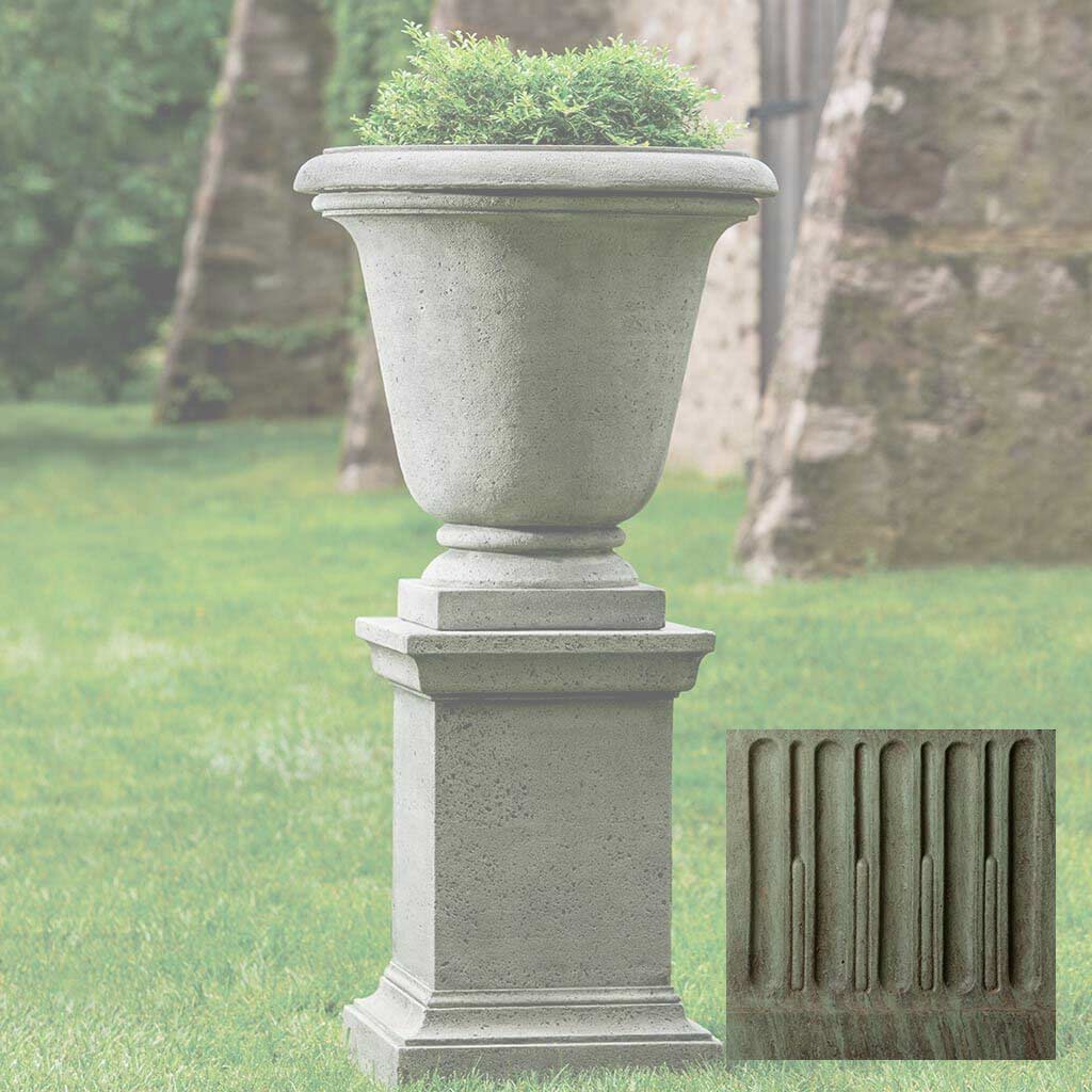 Campania Textured Hampton Urn with Pedestal - PPD-554