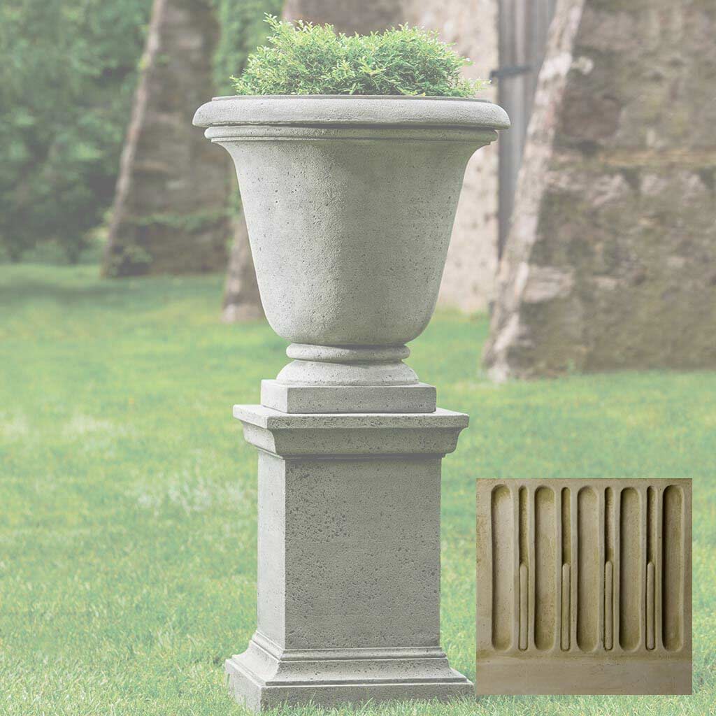 Campania Textured Hampton Urn with Pedestal - PPD-554