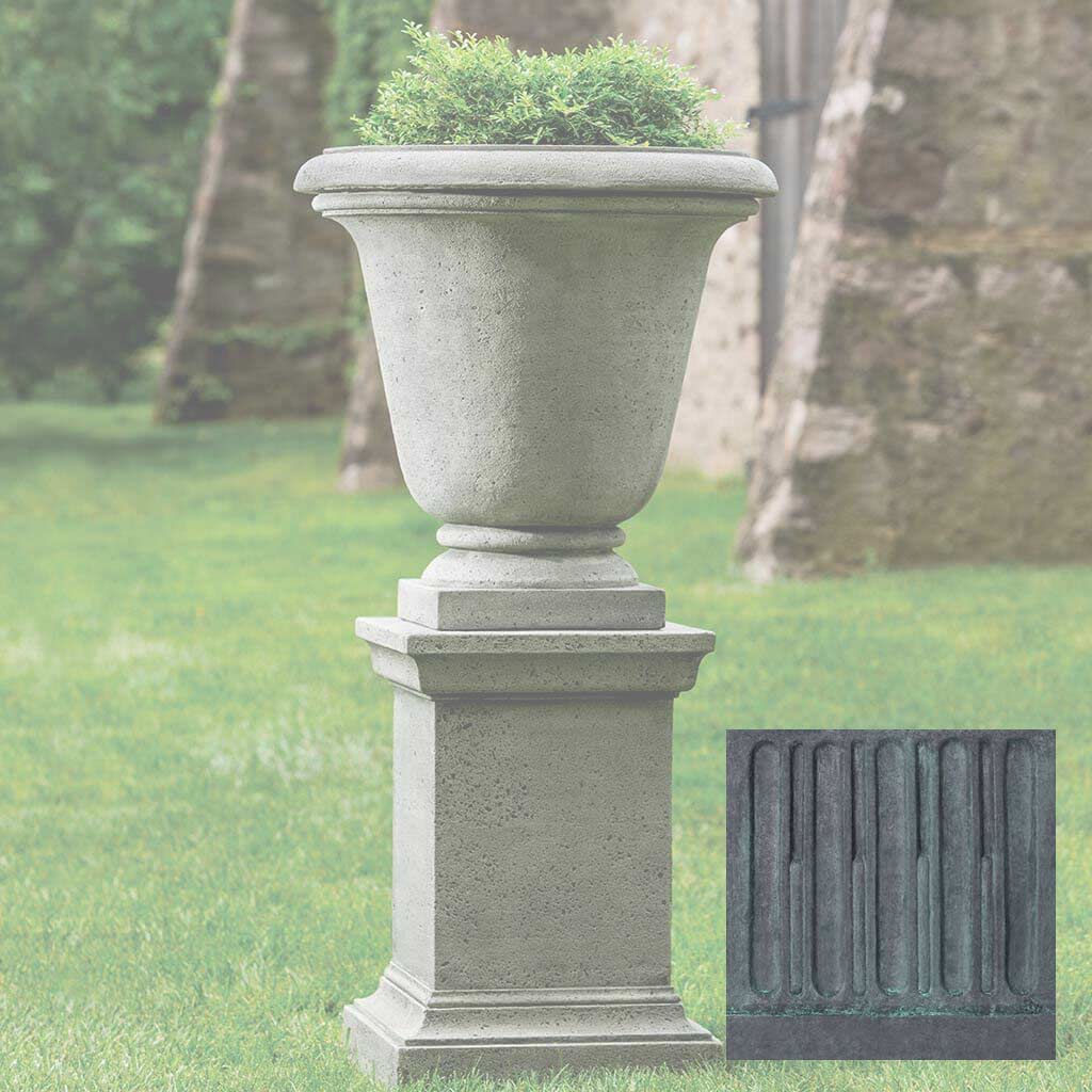 Campania Textured Hampton Urn with Pedestal - PPD-554