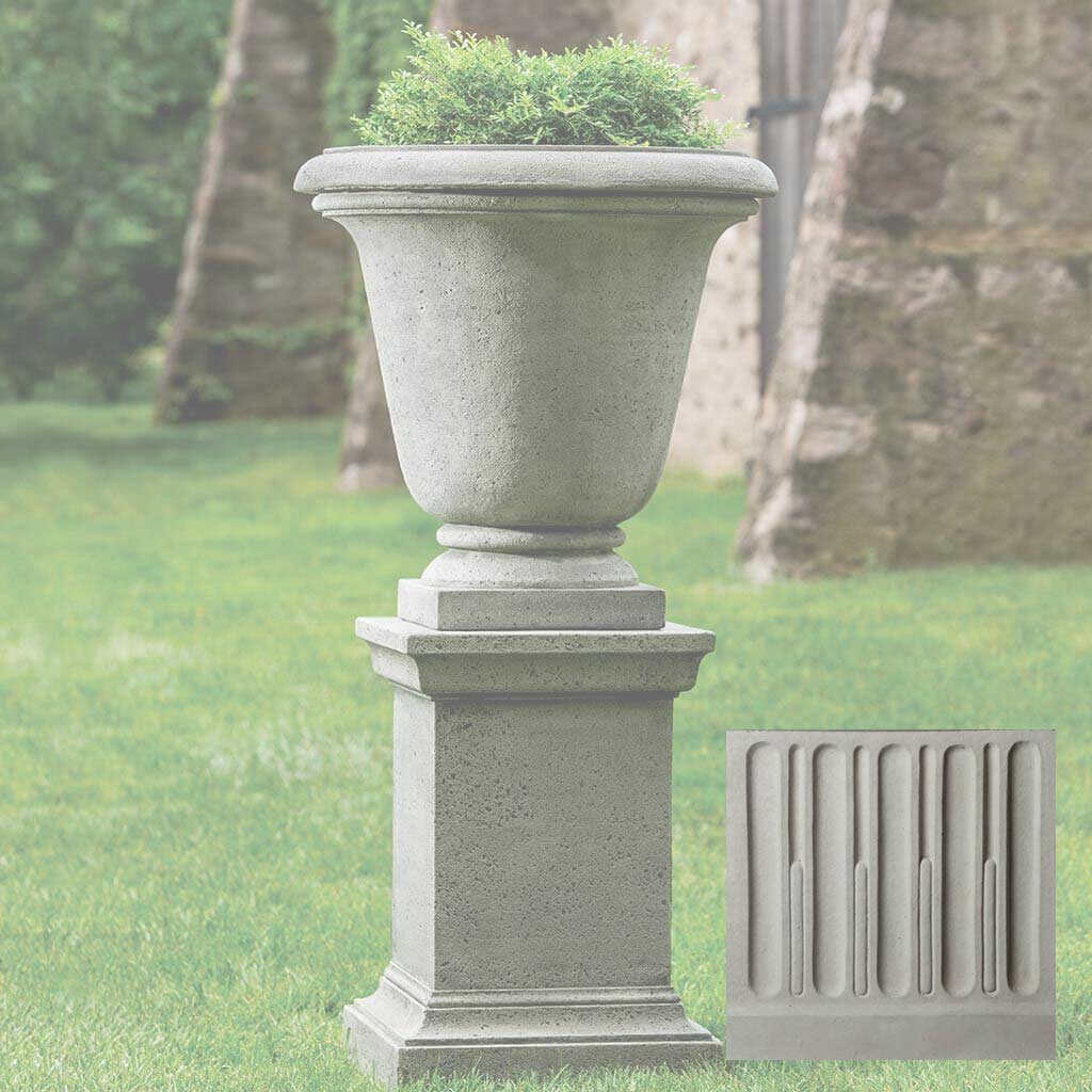 Campania Textured Hampton Urn with Pedestal - PPD-554
