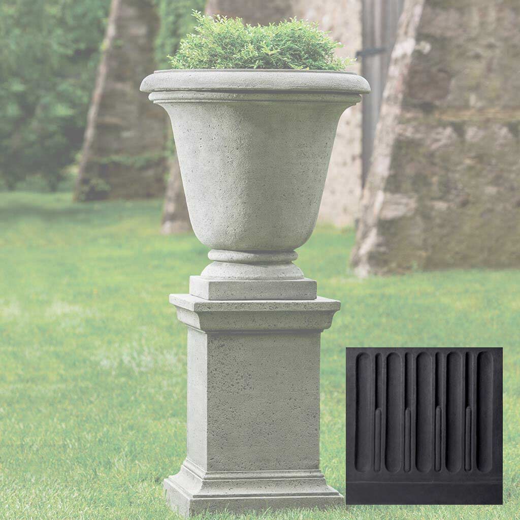 Campania Textured Hampton Urn with Pedestal - PPD-554
