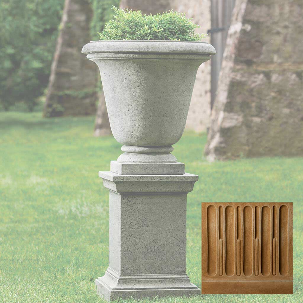 Campania Textured Hampton Urn with Pedestal - PPD-554
