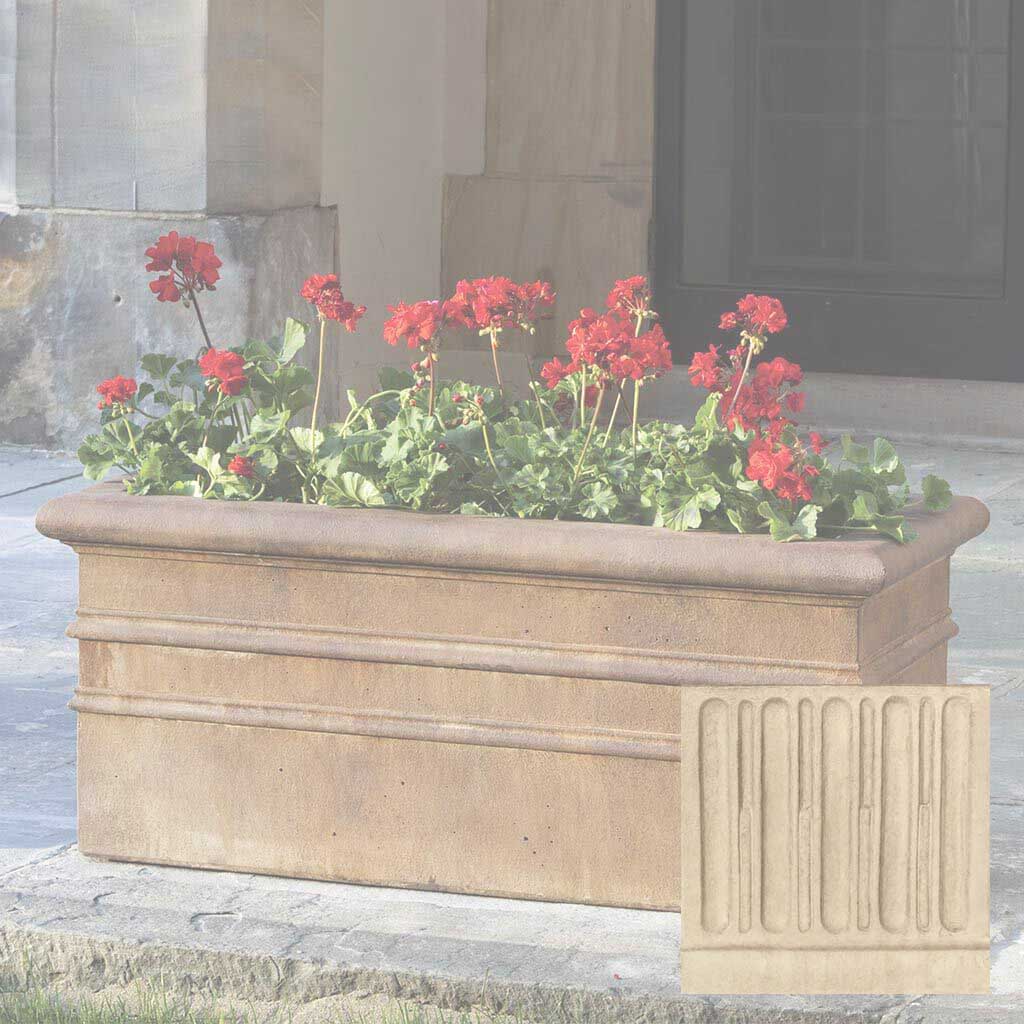 Campania Classic Rolled Rim Window Box Planter - P-555