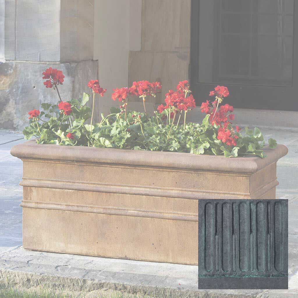 Campania Classic Rolled Rim Window Box Planter - P-555