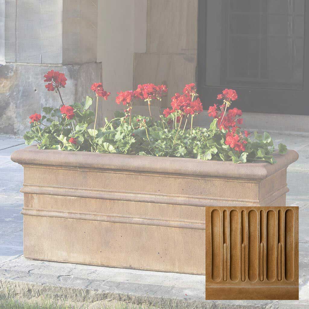 Campania Classic Rolled Rim Window Box Planter - P-555